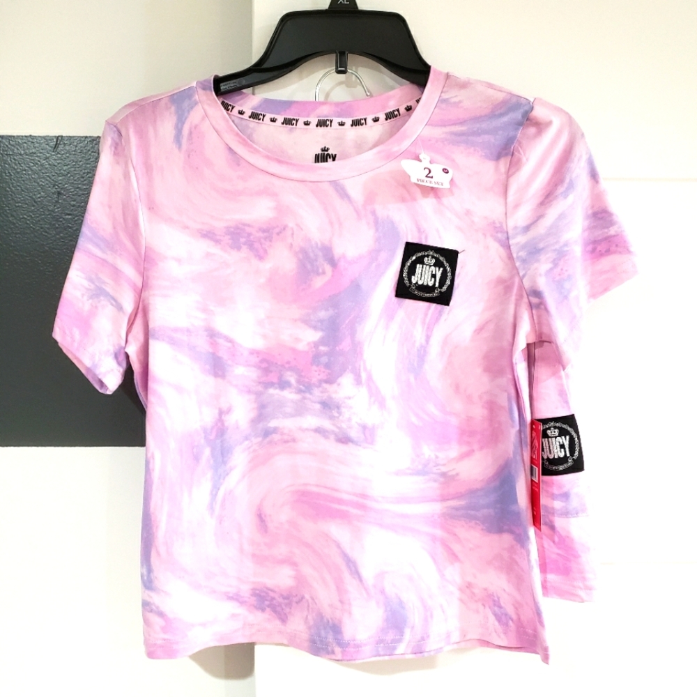 BNWT - Juicy By Juicy Couture Short Sleeve Crew Neck 2-pc. Shorts Pajama (M)
